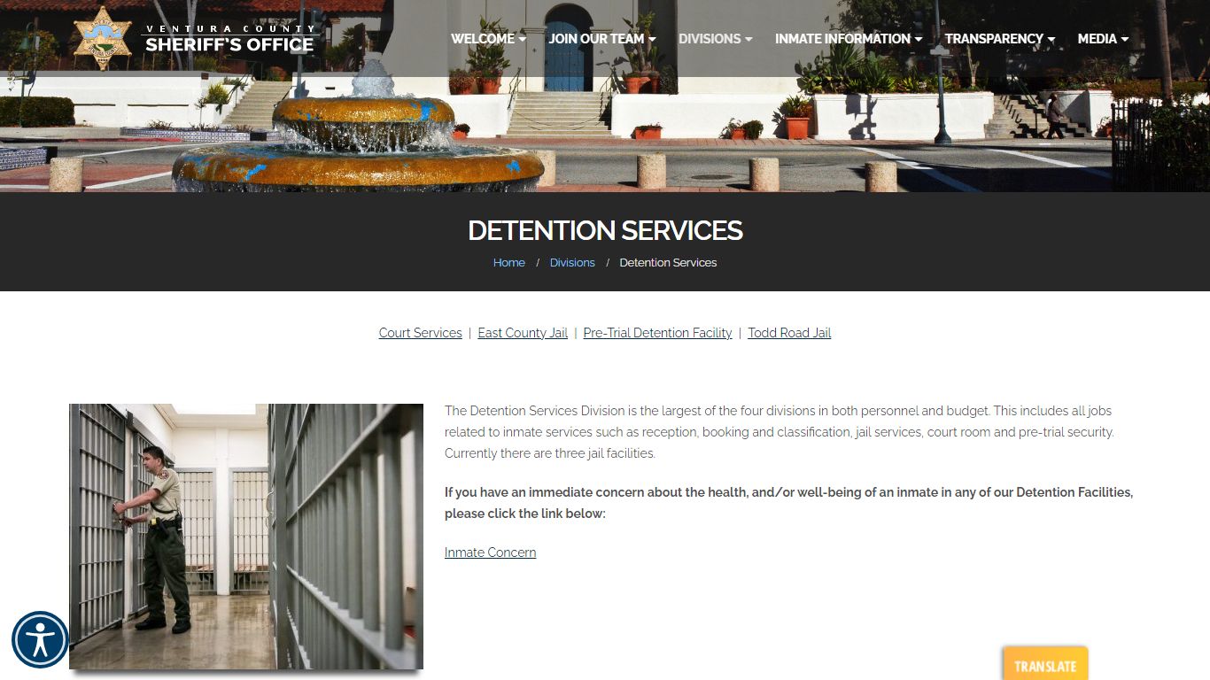 Detention Services - Ventura County Sheriff's Office